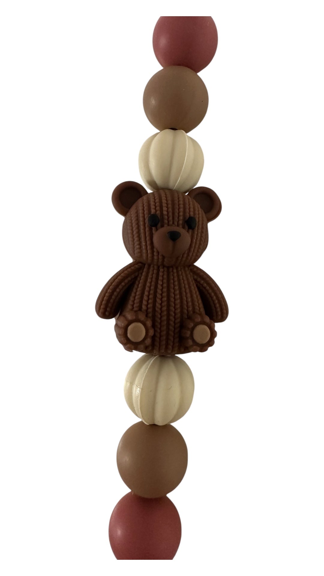 3D Silikon Motivperle Strickteddy Bär in 8 Farben