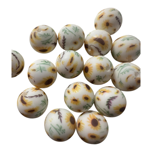 Silikonperlen 15mm wilde Astern (A8)