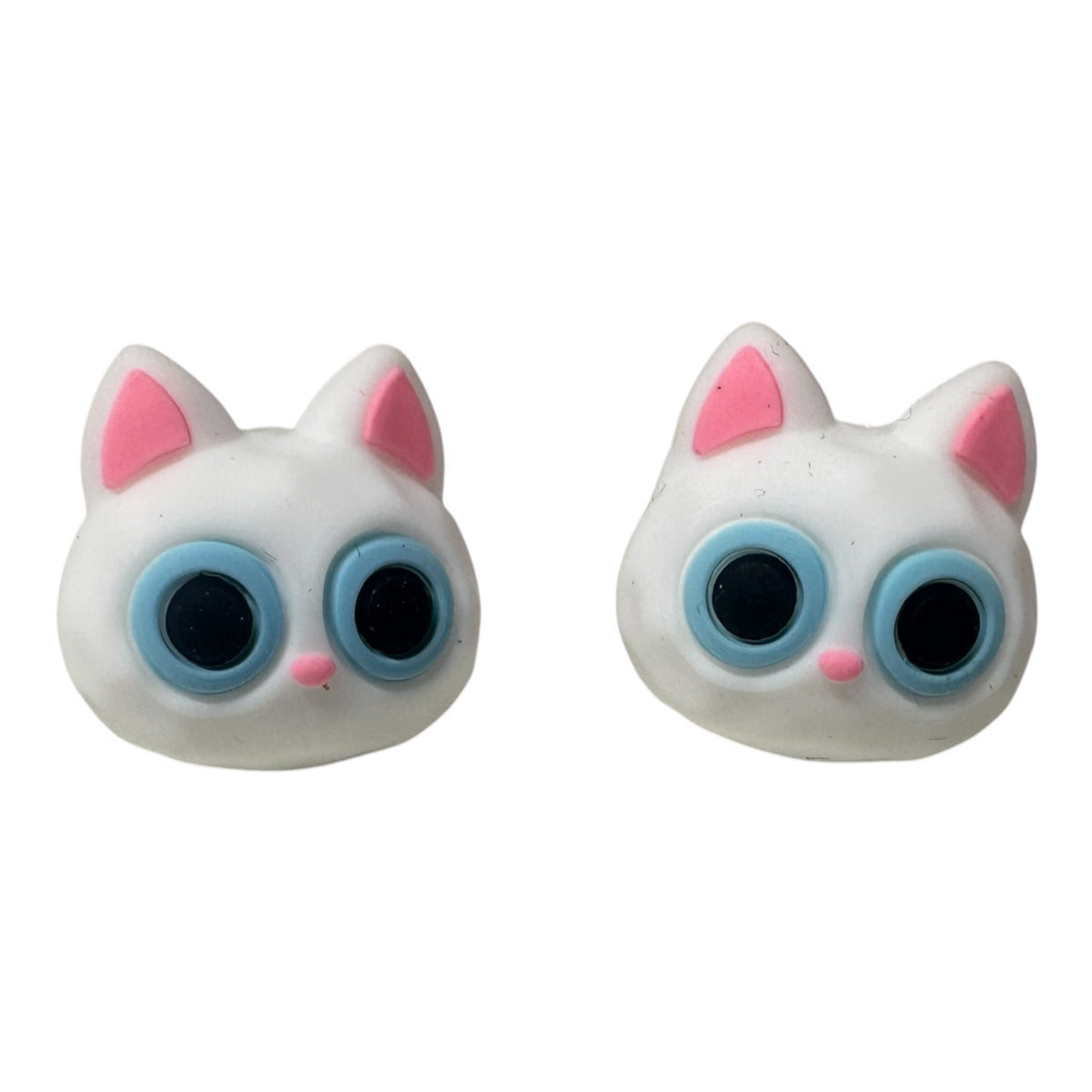 3D Silikon Motivperle Katzenkopf weiss