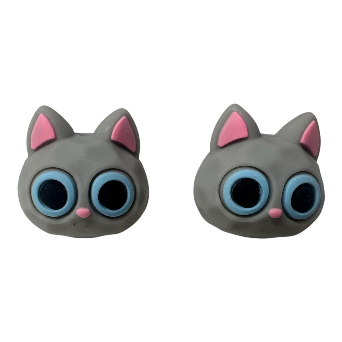 3D Silikon Motivperle Katzenkopf grau