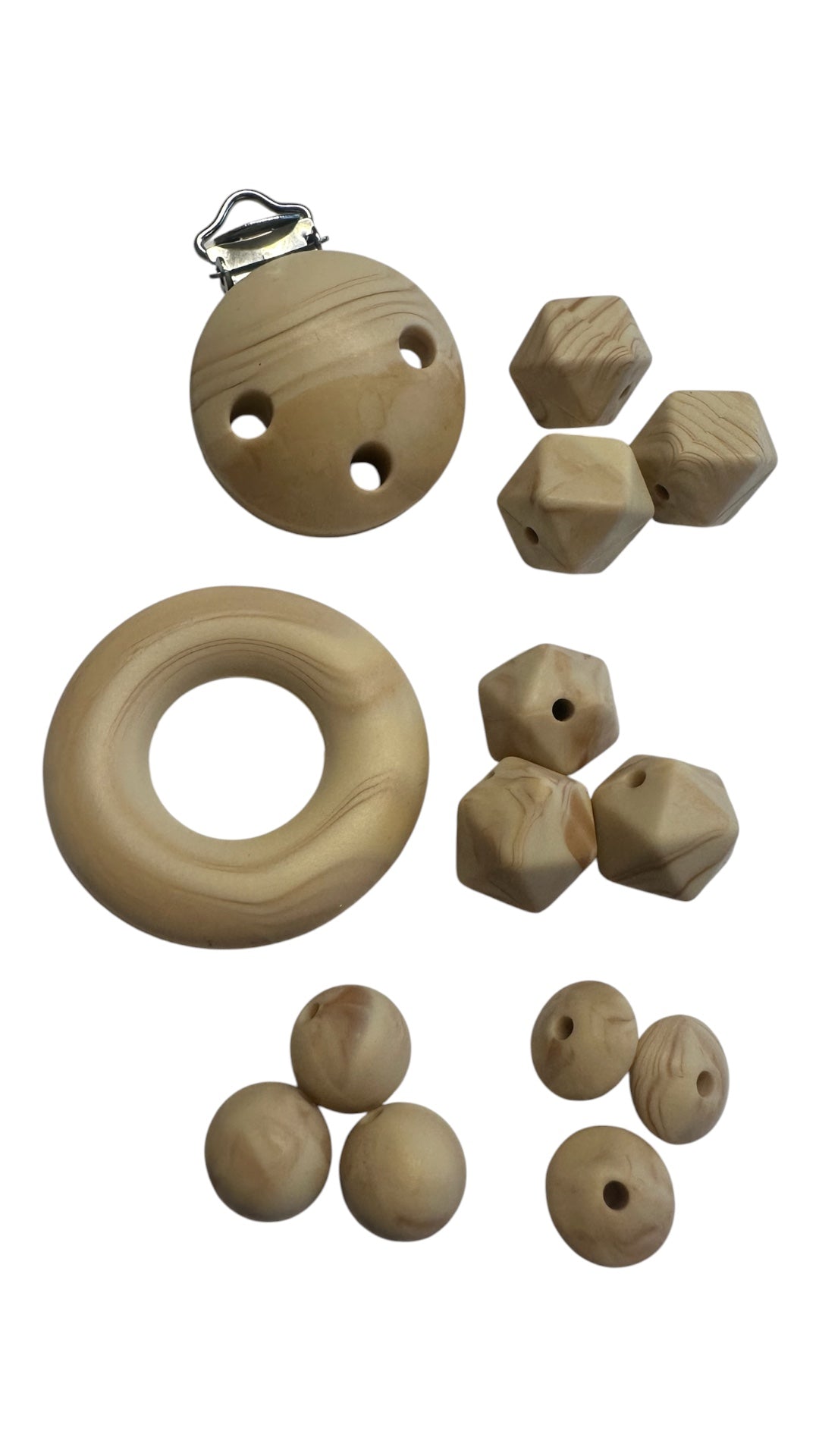 Silikonclip Variante 2 in Holzoptik