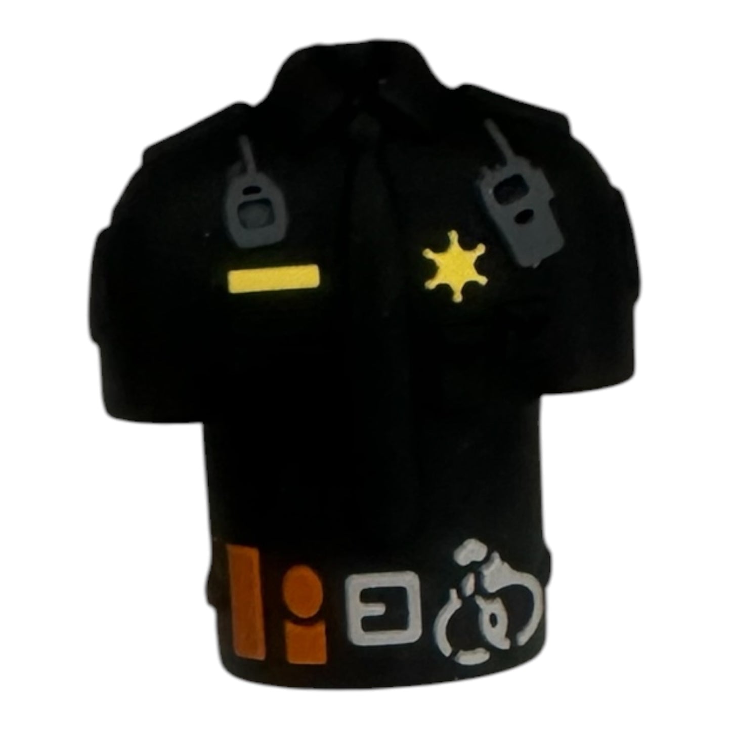 Motivperle 3D Polizei Uniform schwarz