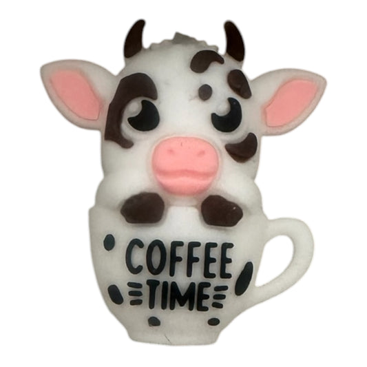 Motivperle 3D Kuh in Kaffeetasse (toll für alle Kaffeeliebhaber)