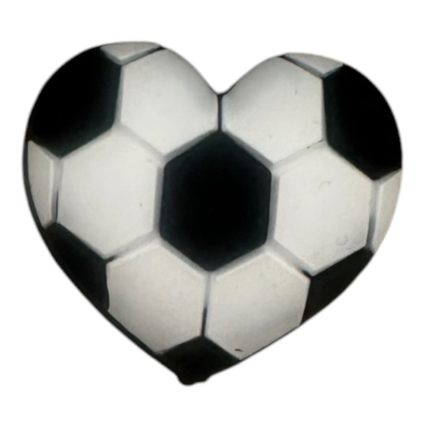 Motivperle 3D Fussball Herz
