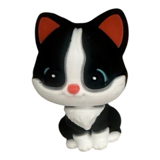 Motivperle 3D comic Cat schwarz/weiss