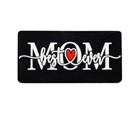 Motivperle best Mom ever schwarz