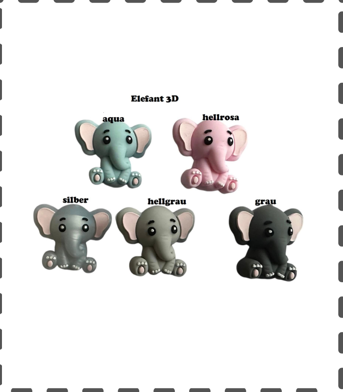 3D Motivperle Elefant