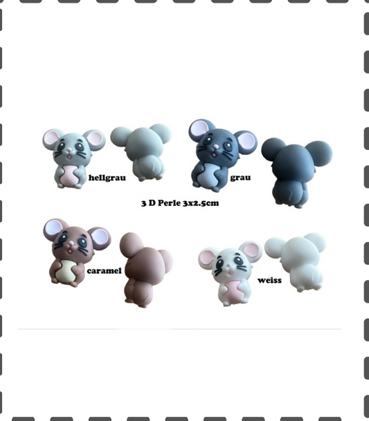3D Motivperle Maus