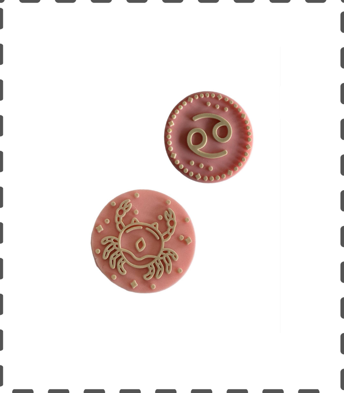 Sternzeichen Krebs Motivperle auch ideal für Kugelschreiber und Schlüsselanhänger rosa