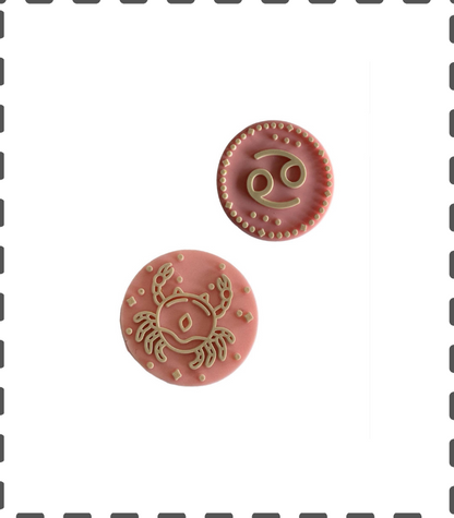 Sternzeichen Krebs Motivperle auch ideal für Kugelschreiber und Schlüsselanhänger rosa