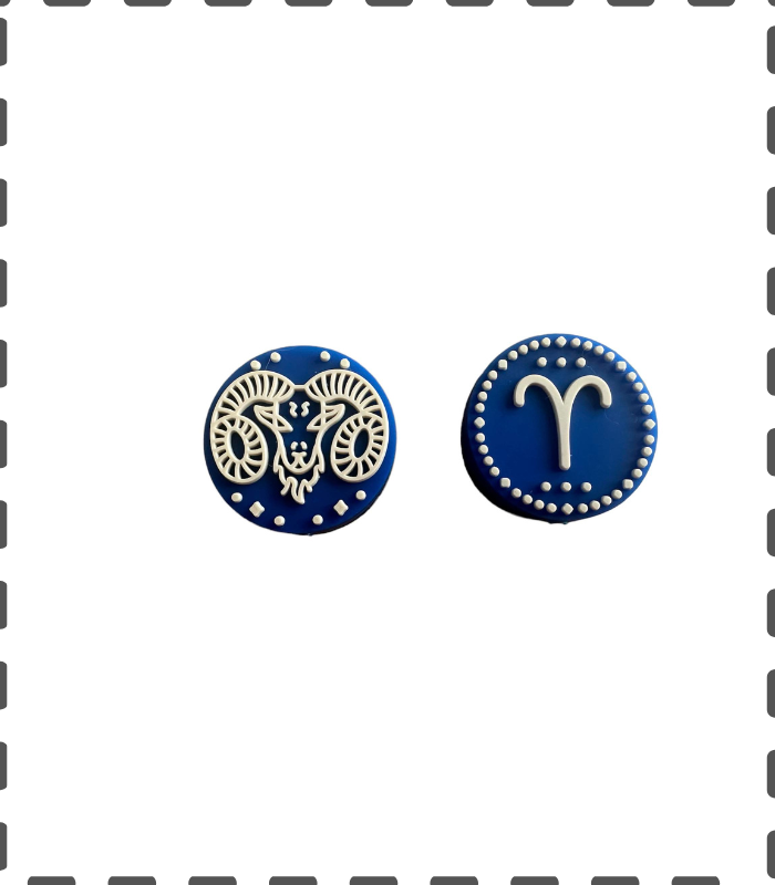 Sternzeichen Widder Motivperle auch ideal für Kugelschreiber und Schlüsselanhänger dunkelblau