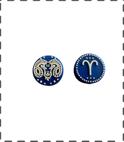 Sternzeichen Widder Motivperle auch ideal für Kugelschreiber und Schlüsselanhänger dunkelblau