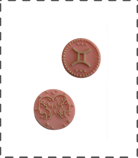 Sternzeichen Zwillinge Motivperle auch ideal für Kugelschreiber und Schlüsselanhänger rosa