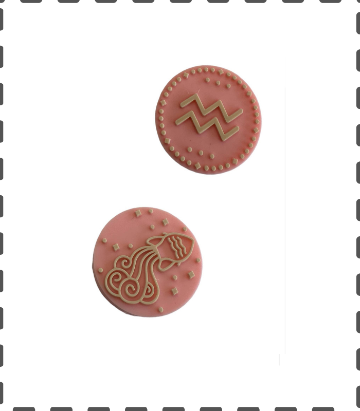 Sternzeichen Wassermann Motivperle auch ideal für Kugelschreiber und Schlüsselanhänger rosa