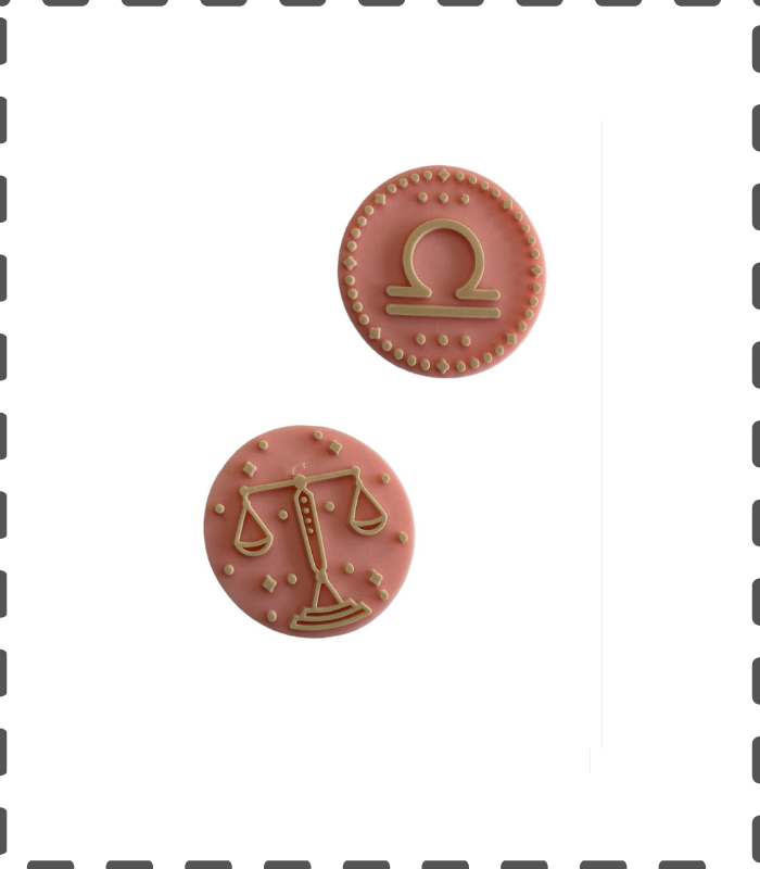 Sternzeichen Waage Motivperle auch ideal für Kugelschreiber und Schlüsselanhänger rosa