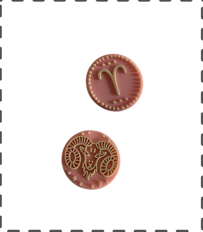 Sternzeichen Widder Motivperle auch ideal für Kugelschreiber und Schlüsselanhänger rosa