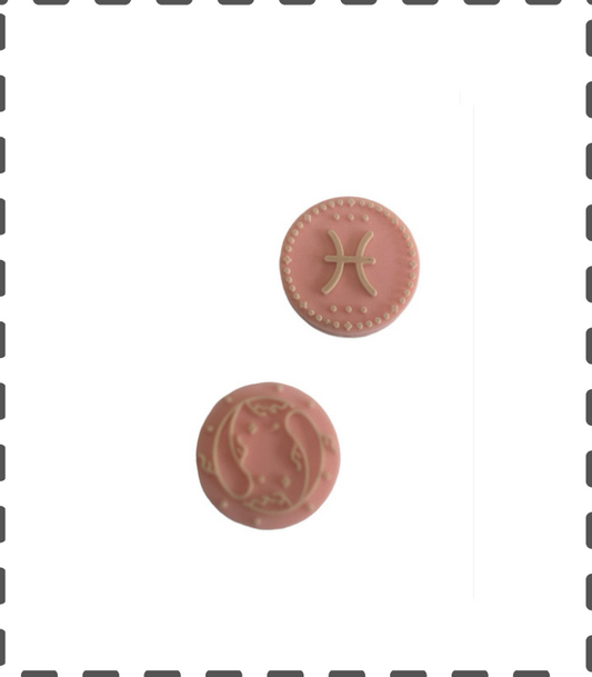Sternzeichen Fische Motivperle auch ideal für Kugelschreiber und Schlüsselanhänger rosa