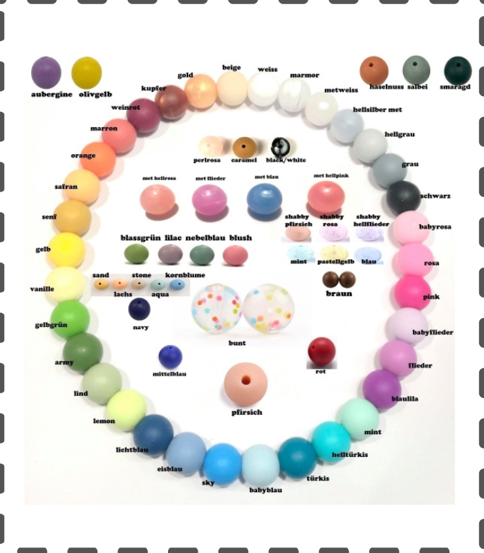 runde Perlen 15mm (neu auch fuchsia, cyan und hellbraun und berry)