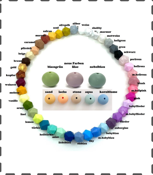 Iscodrom Perlen 13.5mm (neu auch fuchsia, cyan und hellbraun und berry)