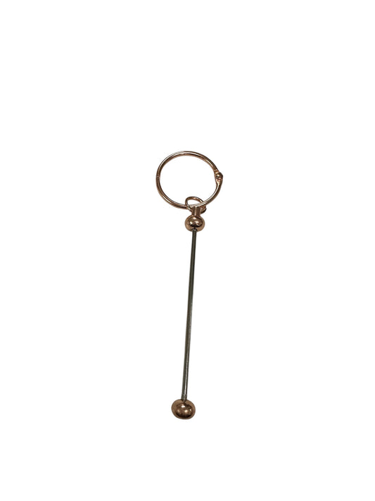Beperlbarer Schlüsselanhänger Rose Gold mit Clickverschluss