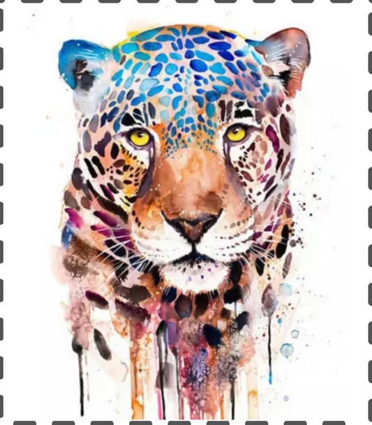 Diamond Painting wathercolor Tigerkopf eckig 30x40cm