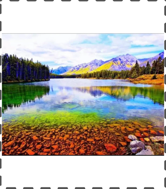 Diamond Painting Blumen Landschaft 40x50cm eckig