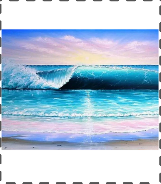 Diamond Painting Wellen eckig 30x40cm