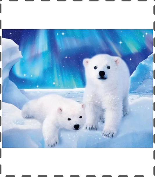 Diamond Painting Eisbären eckig 30x40cm