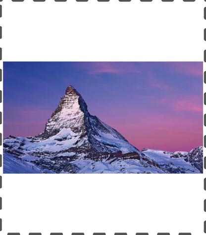 Diamond Painting Matterhorn lila eckig 30x40cm