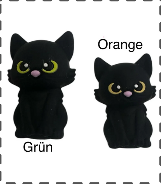 3D Motivperle grumpy black cat