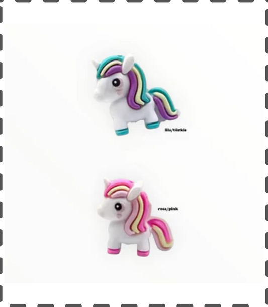 3D Motivperle Einhorn in 2 Farben