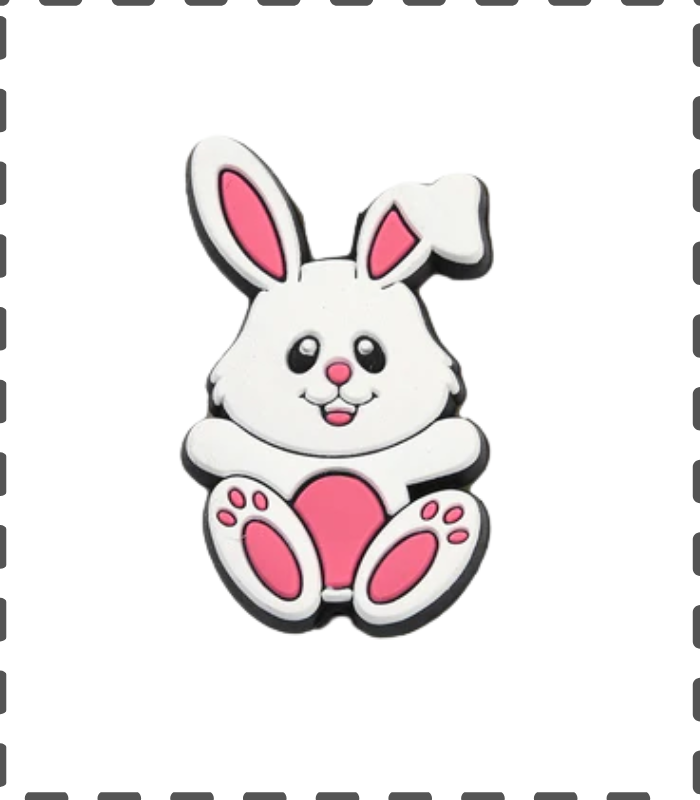 Motivperle süsser weisser Hase 19x31m