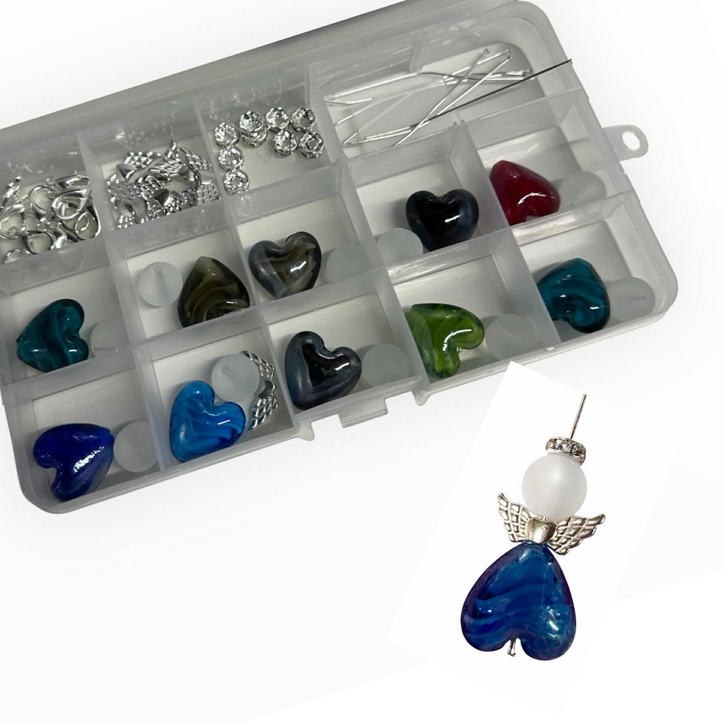 10 Herzen Murano Engel Bestseller (B14)