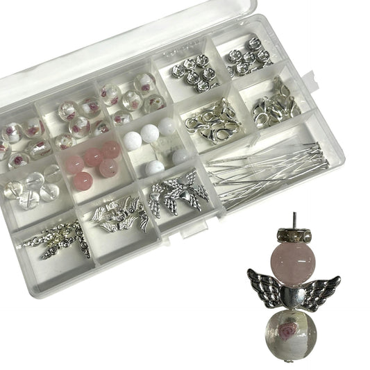 15 Muranoglas mit Rosen Engel bunt (B18)