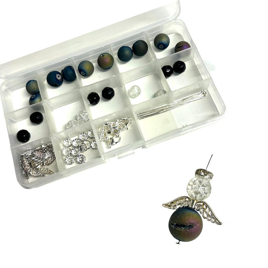 10 Dizzi Achat mit Glitzer Engeli (B21)