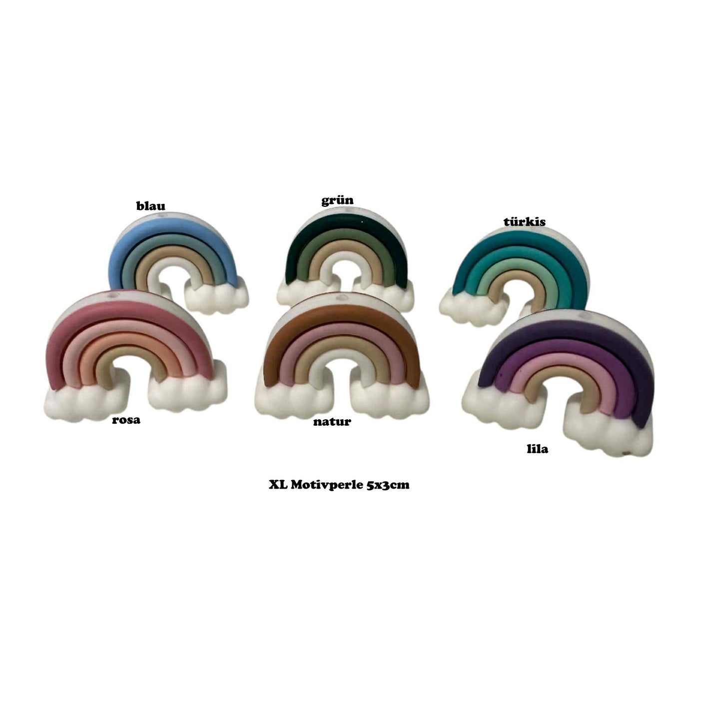 3D Motivperle XL Regenbogen