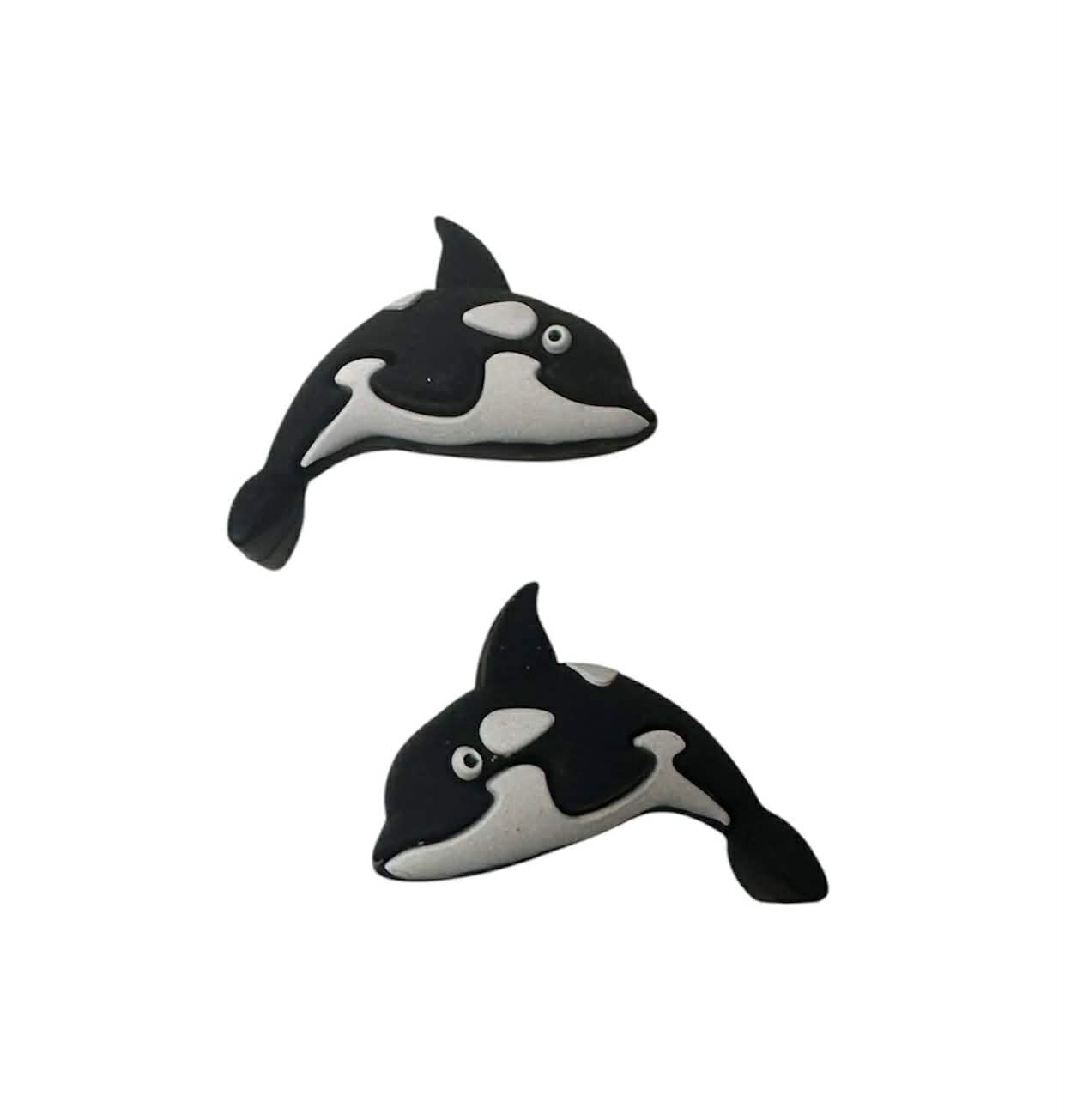 Motivperle 3D Orca schwarz