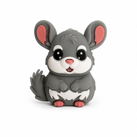 Motivperle 3D Silikon süsser Chinchilla