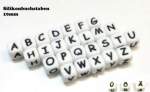 Silikon Buchstabenwürfel 10mm nach Wahl - Stückpreis